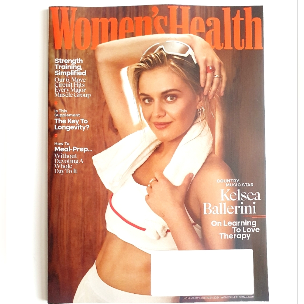 Women's Health Magazine November December, 2024 Kelsea Ballerini Therapy Meal
